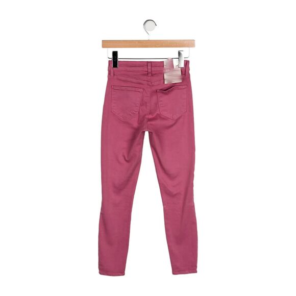 L'Agence Jeans Skinny Leg Stretch Denim Jeans Mid-High Rise Rose Pink sz 23-25 - Picture 2 of 3